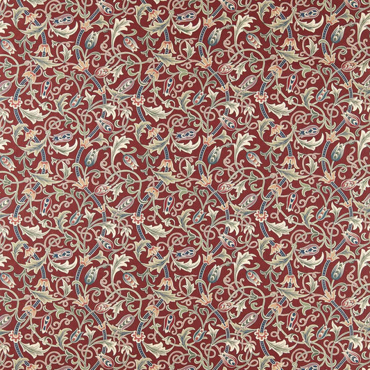 Morris Scrolling Tulip Plum Roman Blind