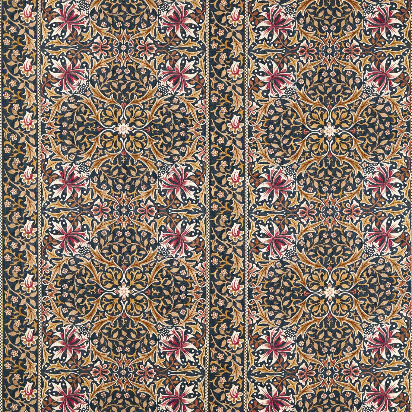 Morris Walthamstow Indigo/Gold Roman Blind