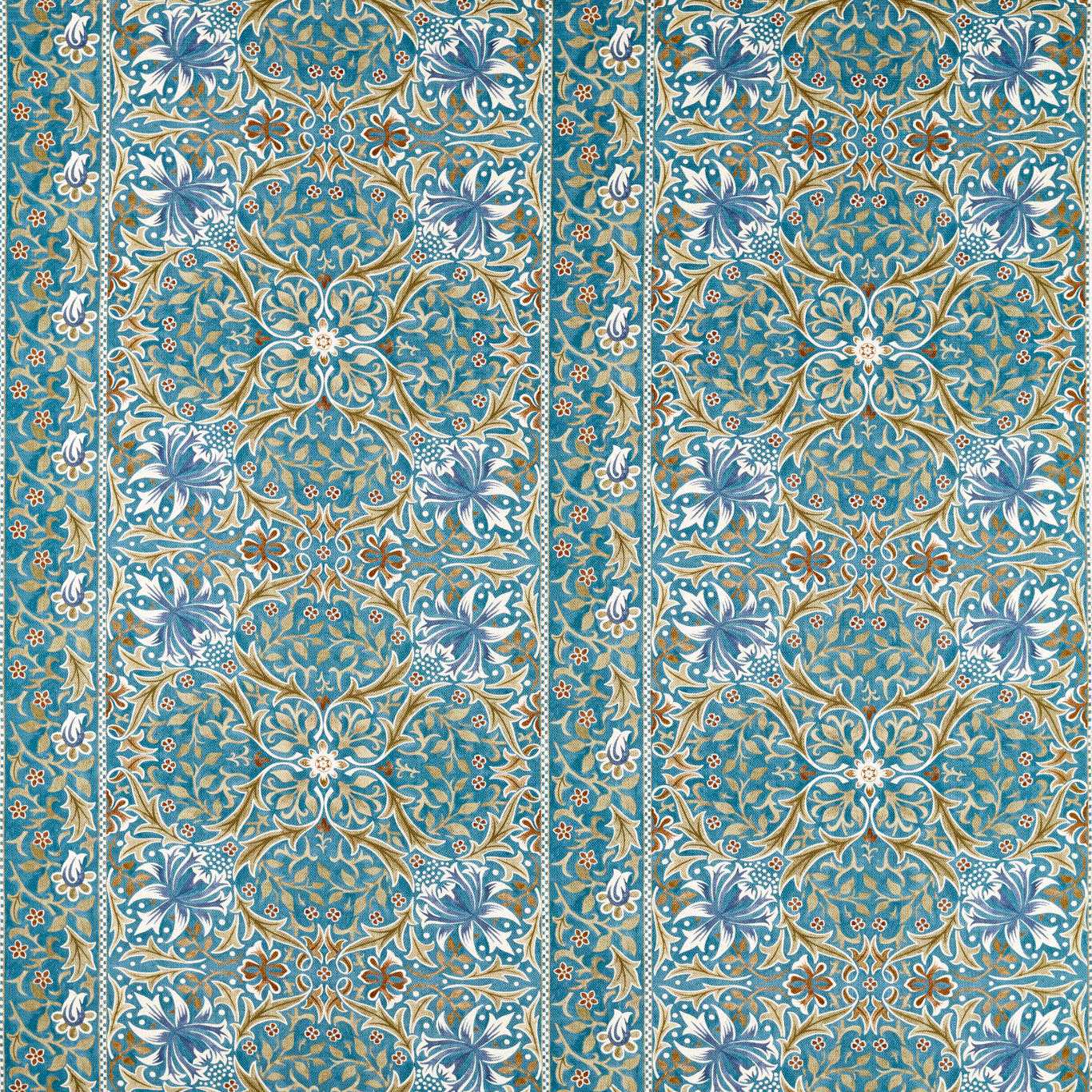 Morris Walthamstow Teal/Ochre Roman Blind