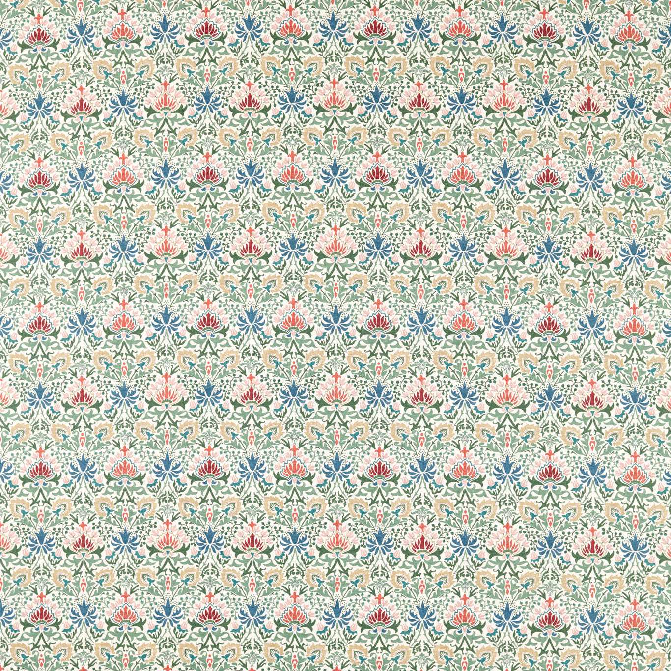 Morris Meda Iris Rose/Thyme Roman Blind
