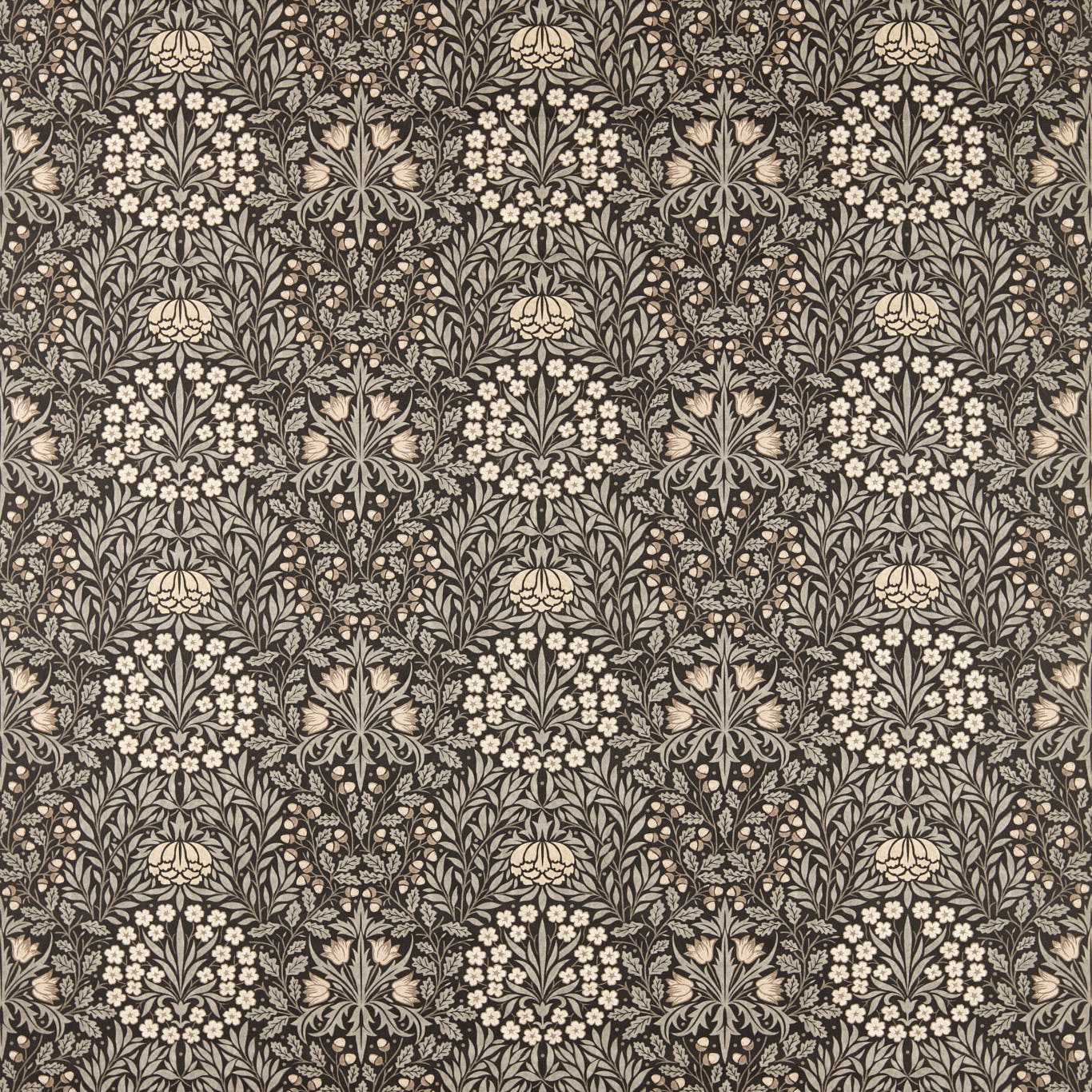 Morris Daisy & Oak Ink/Graphite Roman Blind