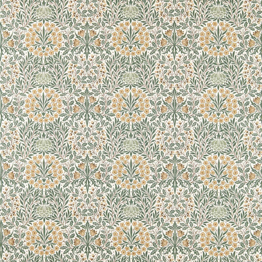 Morris Daisy & Oak Thyme/Weld Roman Blind