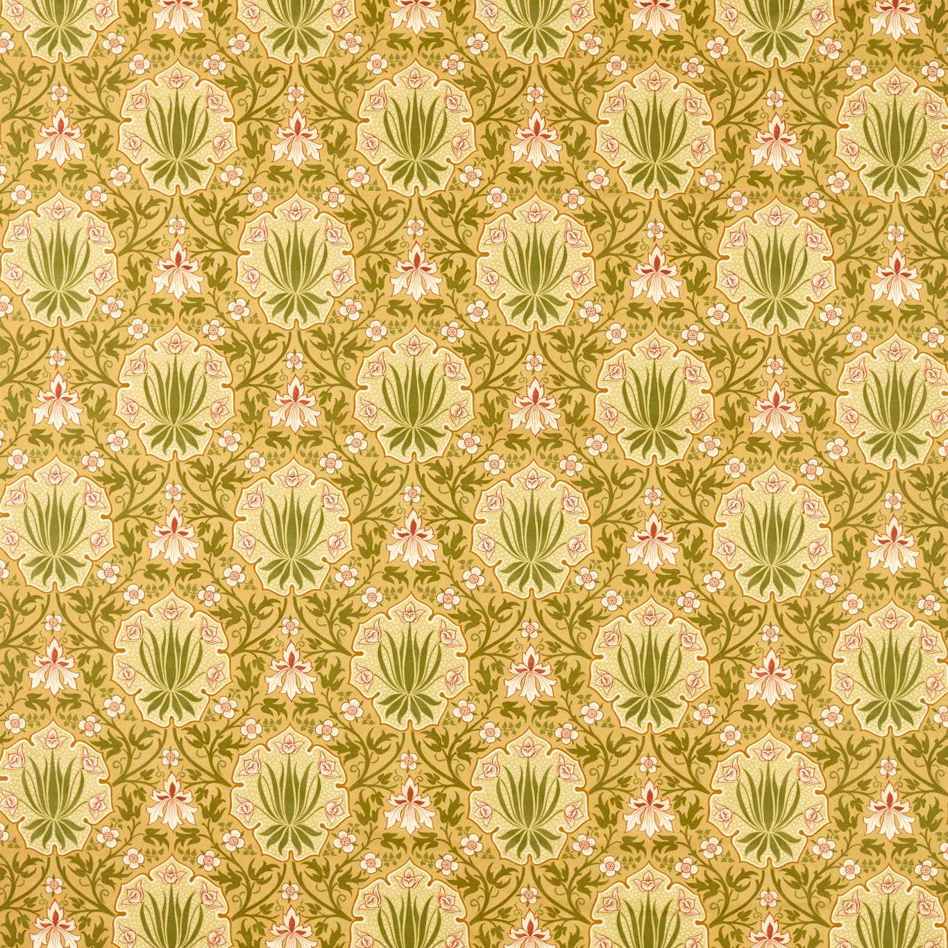 Morris Iris & Rose Gold Roman Blind