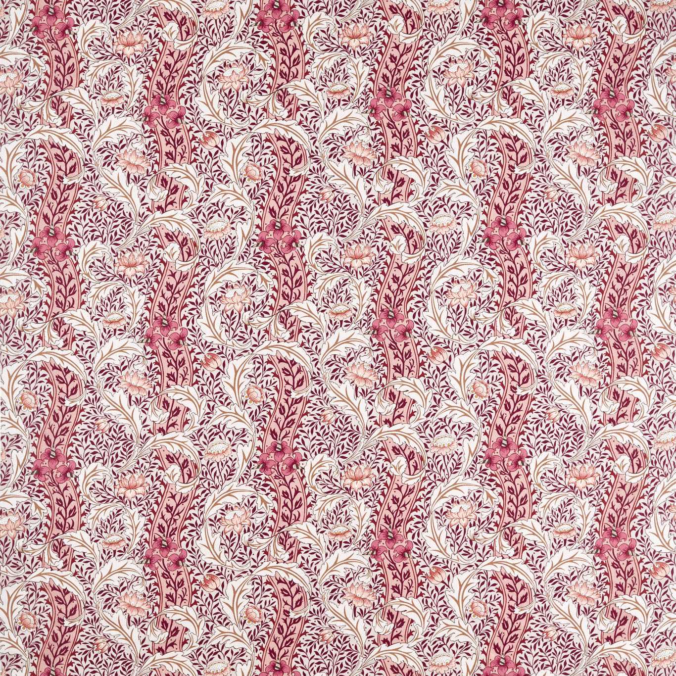 Morris Wild Tulip & Vine Linen/Plum Roman Blind