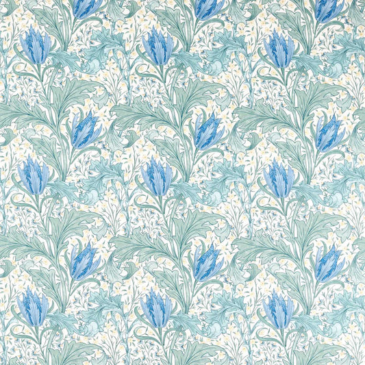 Morris Lent Lily Cornflower Blue Roman Blind