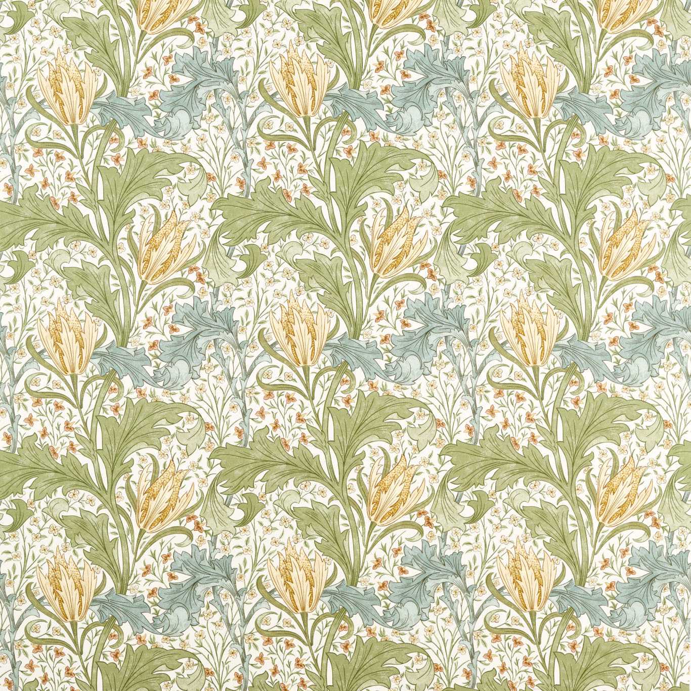 Morris Lent Lily Lemon Balm Roman Blind