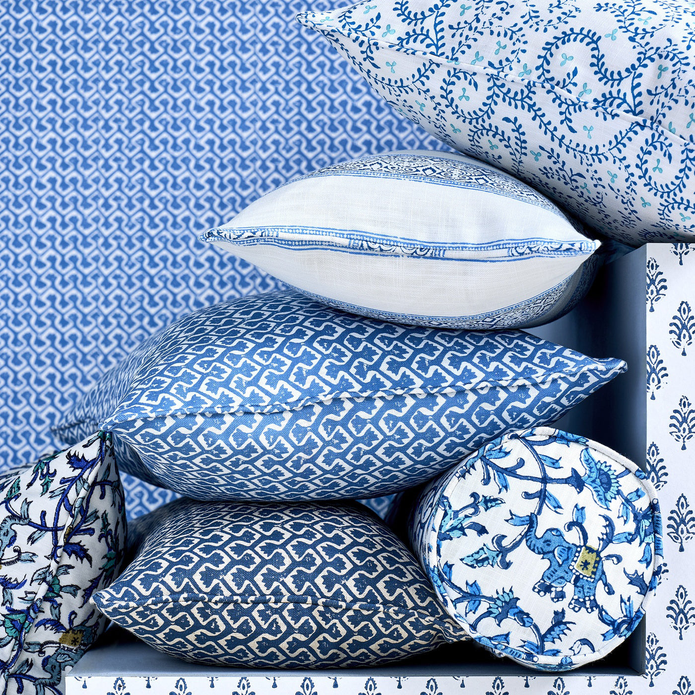 Clarke & Clarke Hathi Cobalt Roman Blind