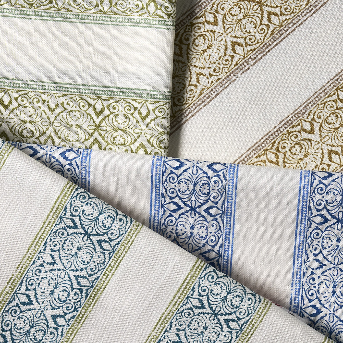 Clarke & Clarke Kalamkari Teal Roman Blind