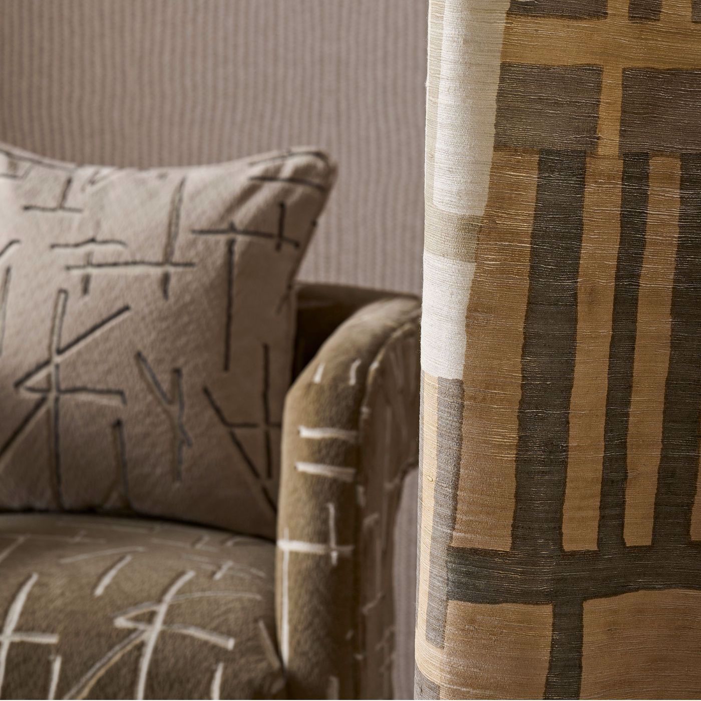 Harlequin Monolith Sapphire/Limeston Fabric By The Metre