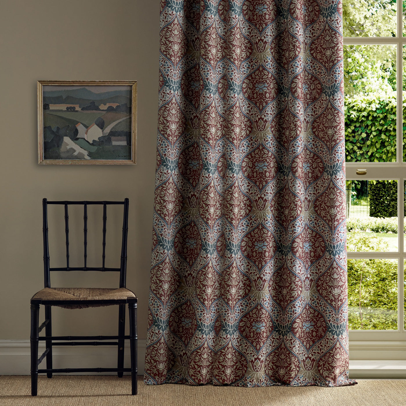 Morris Norbury Madder Roman Blind