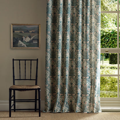 Morris Persian Tulip Teal Roman Blind