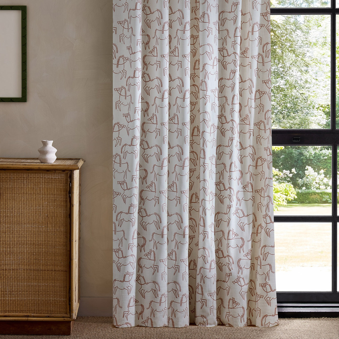 Scion Canter Print Dawn Pink Roman Blind