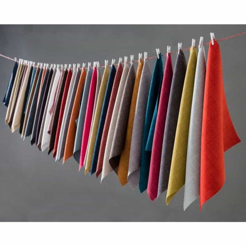 Clarke & Clarke Linoso Fabric - Truffle | Made to Measure Roman Blinds