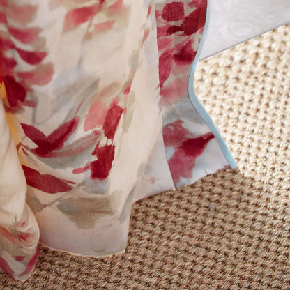 Sanderson Delphiniums Coral Roman Blind