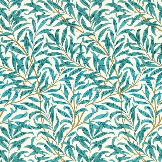 Willow Boughs Teal Roman Blind by William Morris
