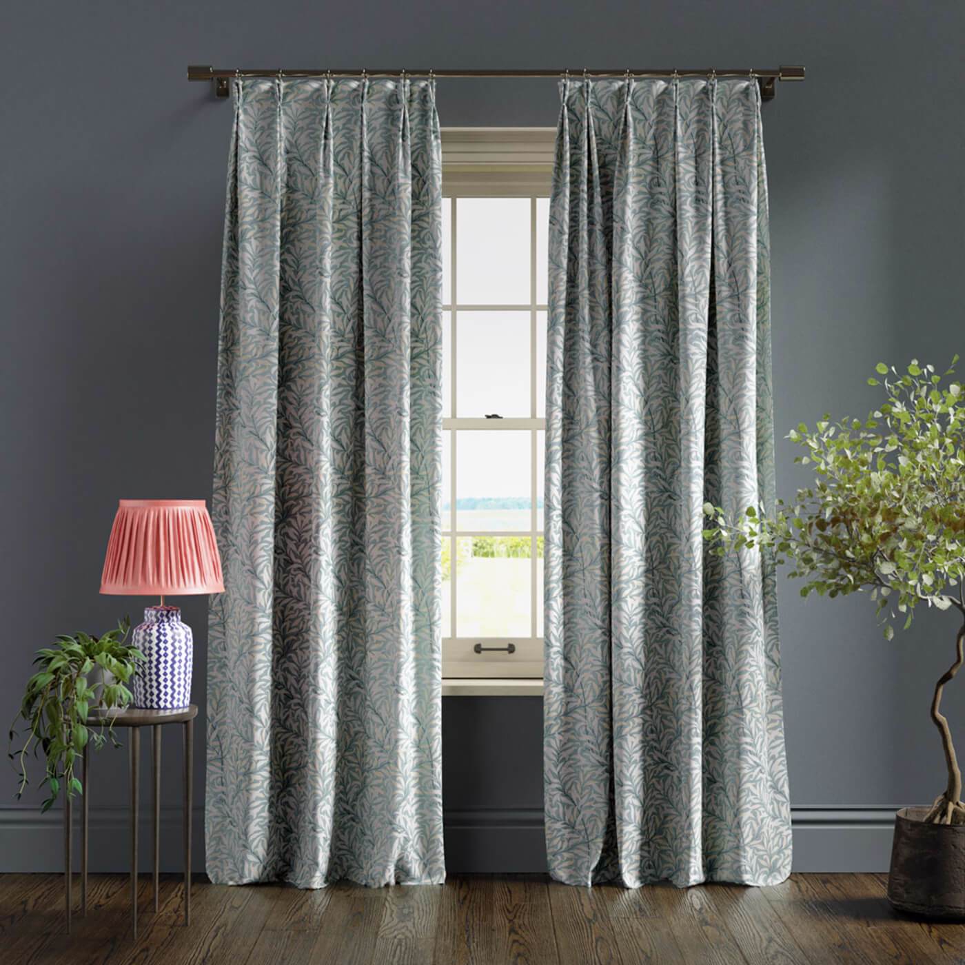 Willow Boughs Dove Roman Blind by William Morris