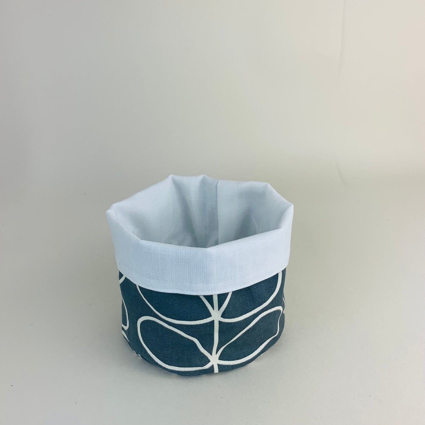Cool Grey Stem Scandi Print Plant Pot Cover, Linen Storage Basket, Mid Century, House Plant Cover, Indoor Planter, Housewarming Gift