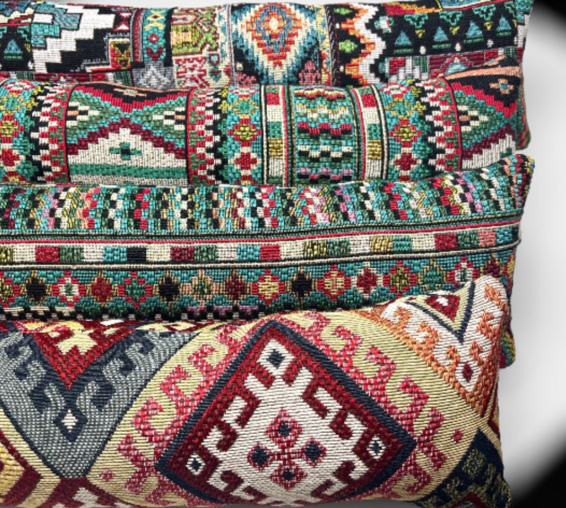 Draught Excluder Moroccan Aztec Fabric, Energy Saving , Draft Stopper, Home decor