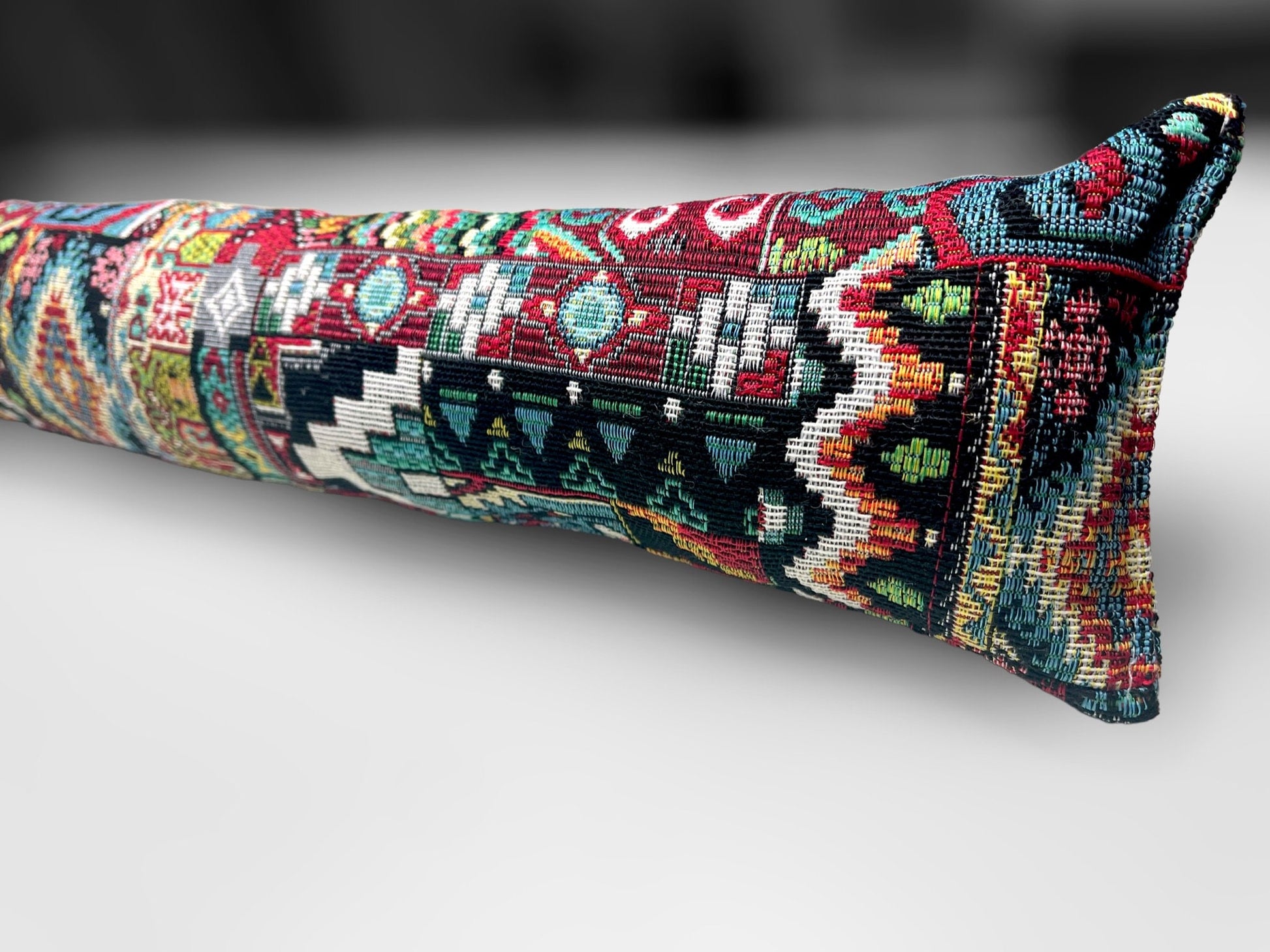 Draught Excluder Moroccan Aztec Fabric, Energy Saving , Draft Stopper, Home decor
