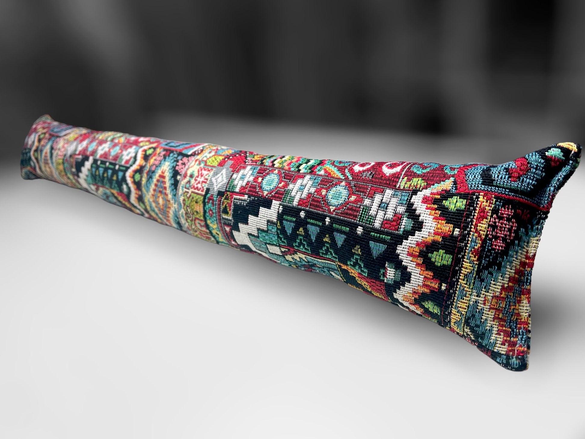 Draught Excluder Moroccan Aztec Fabric, Energy Saving , Draft Stopper, Home decor