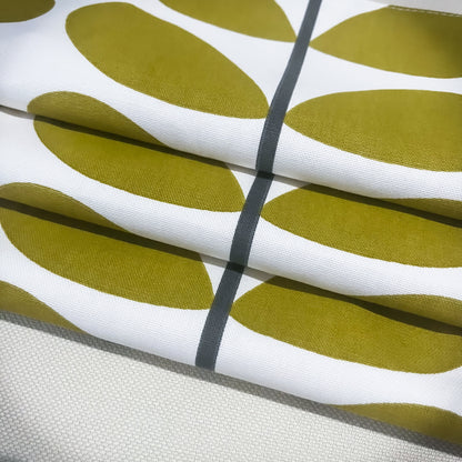 Roman Blinds Olive Stem - Custom Size Shades, Retro Modern Print, Cotton or Blackout Lined, Cord & Cleat Chain Headrail Orla Kiely
