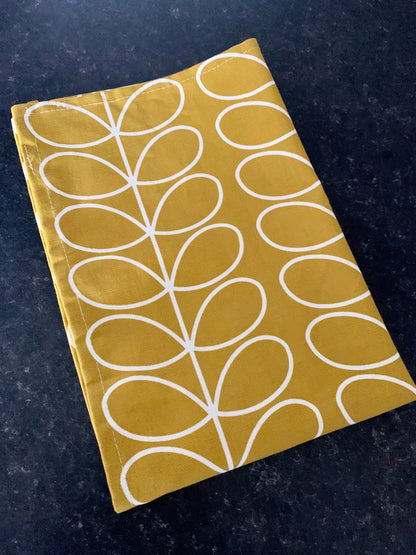 Retro Stem Tea Towels, Kitchen Towels, Set of 3, Singles, Handsewn, Mid Century Scandi Print Orla Fabric