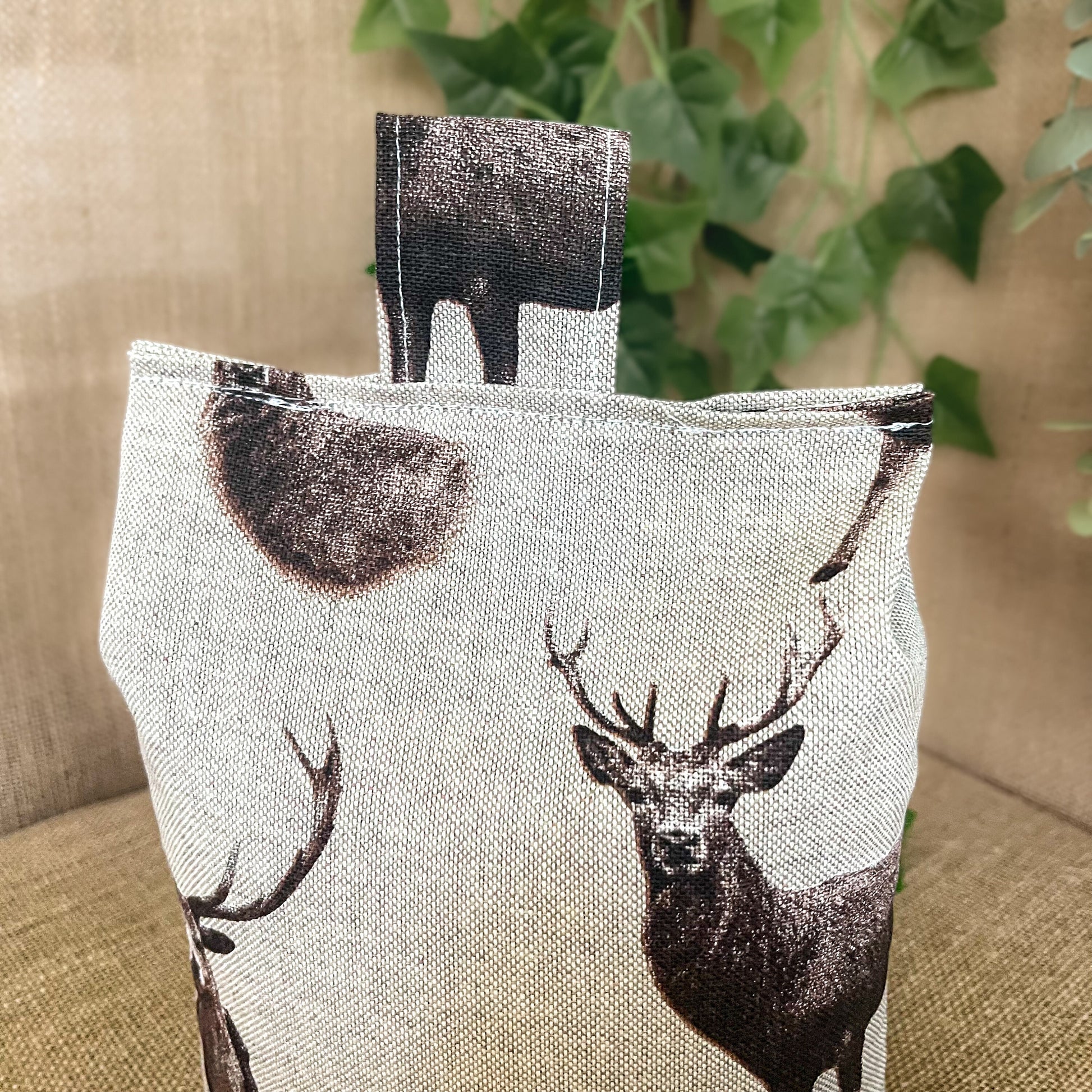 Large Stag Print Door Stop: Rustic Farmhouse Style Home Decor (Filled or Fill at Home)