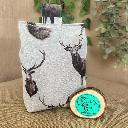 Large Stag Print Door Stop: Rustic Farmhouse Style Home Decor (Filled or Fill at Home)