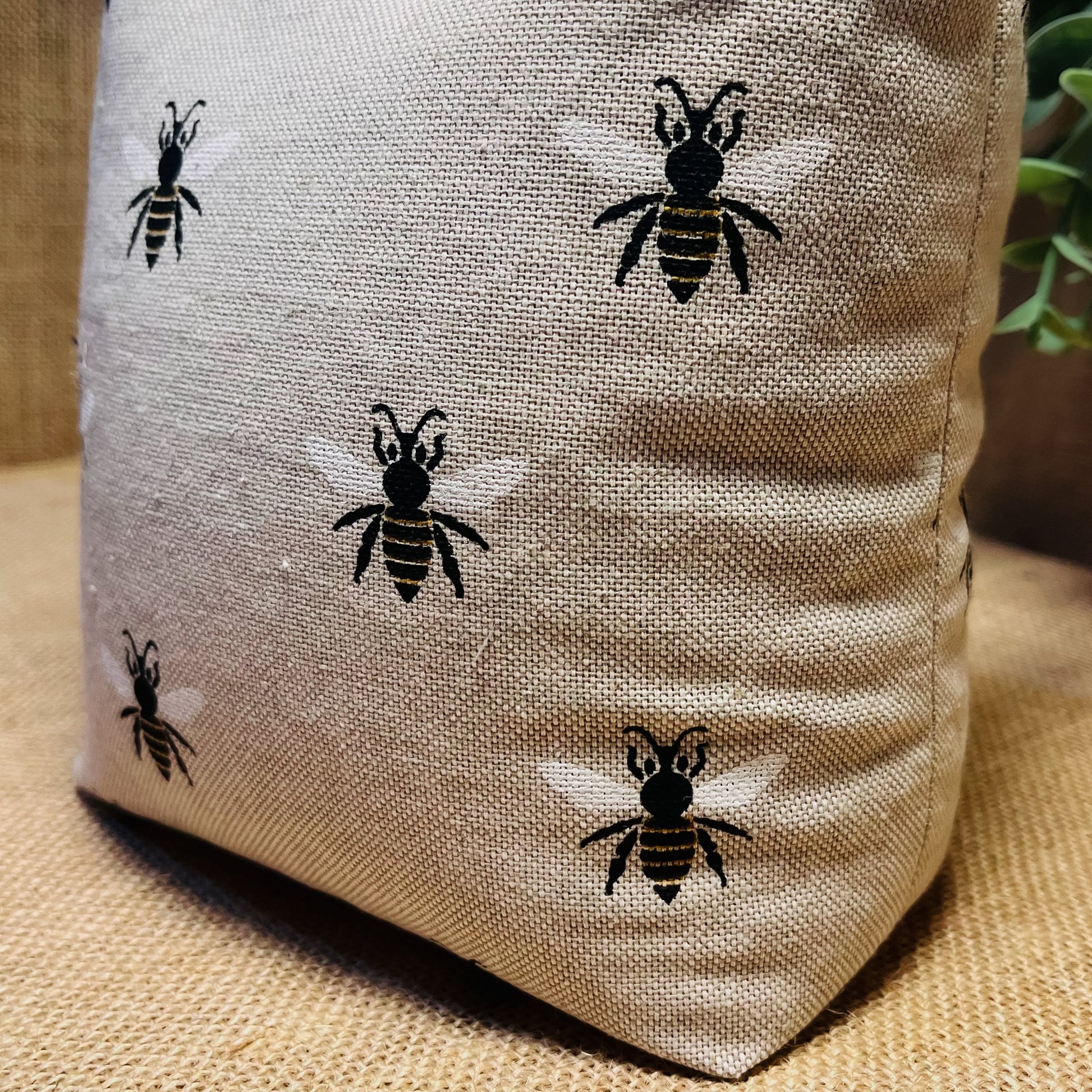Large Bumble Bee Print Door Stop: Farmhouse Charm Fabric Home Decor (Filled or Fill at Home)