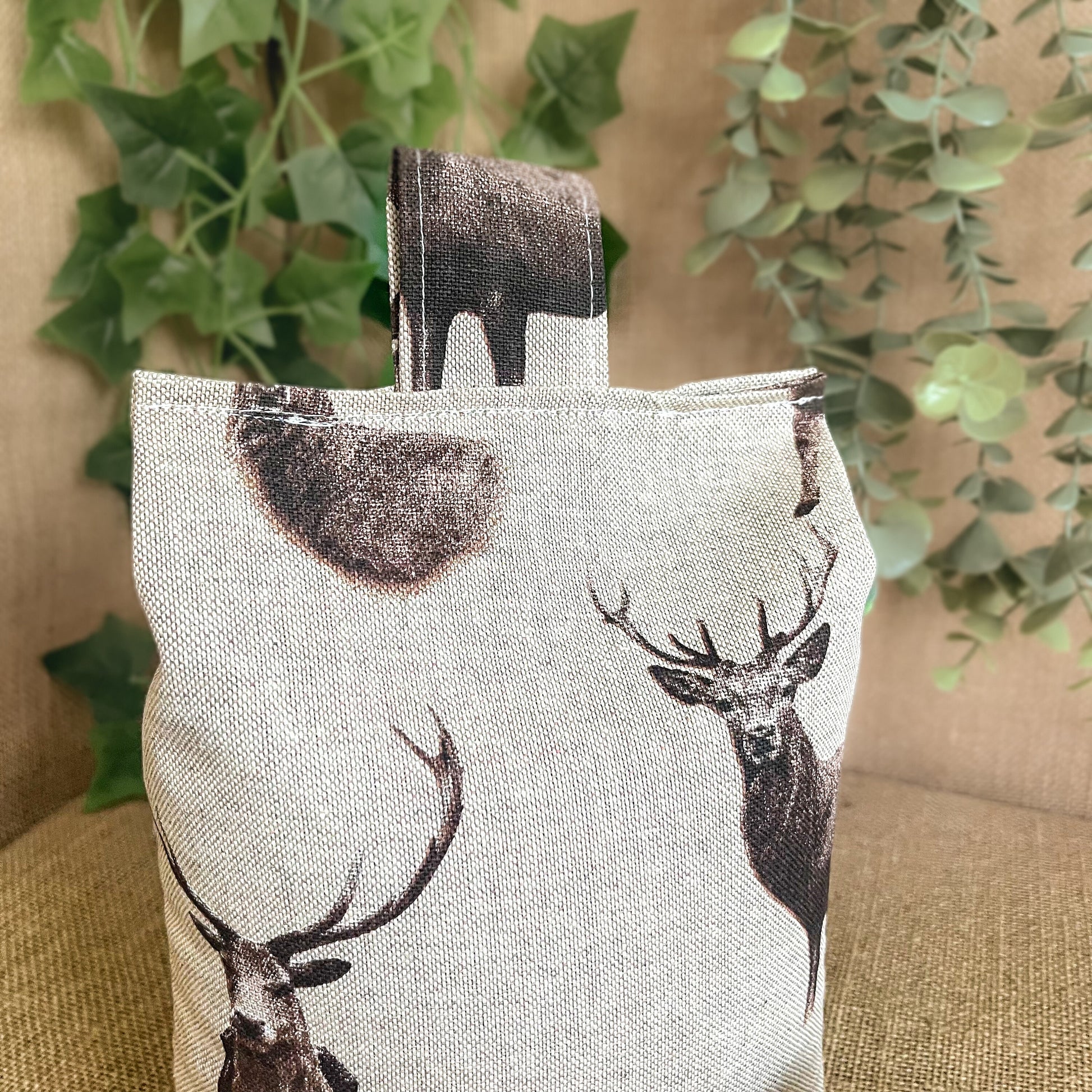 Large Stag Print Door Stop: Rustic Farmhouse Style Home Decor (Filled or Fill at Home)