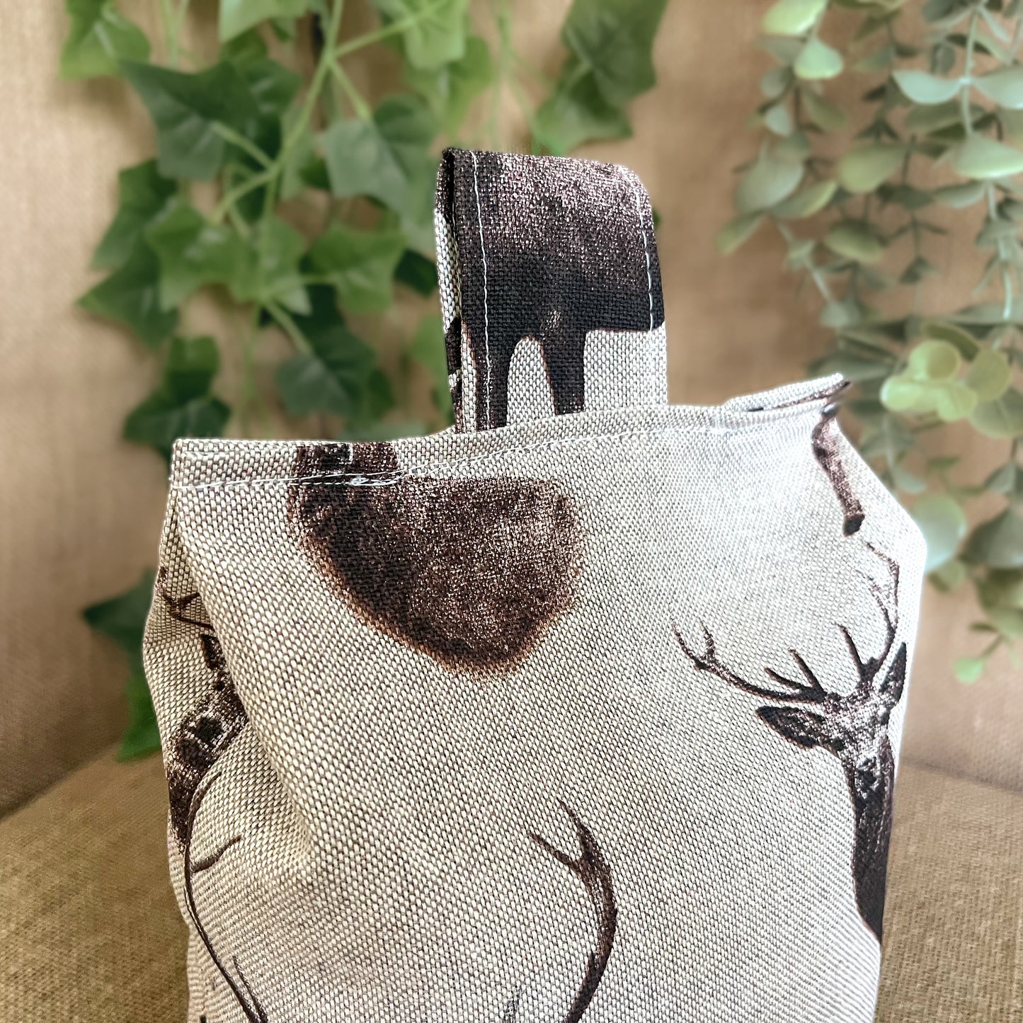 Large Stag Print Door Stop: Rustic Farmhouse Style Home Decor (Filled or Fill at Home)