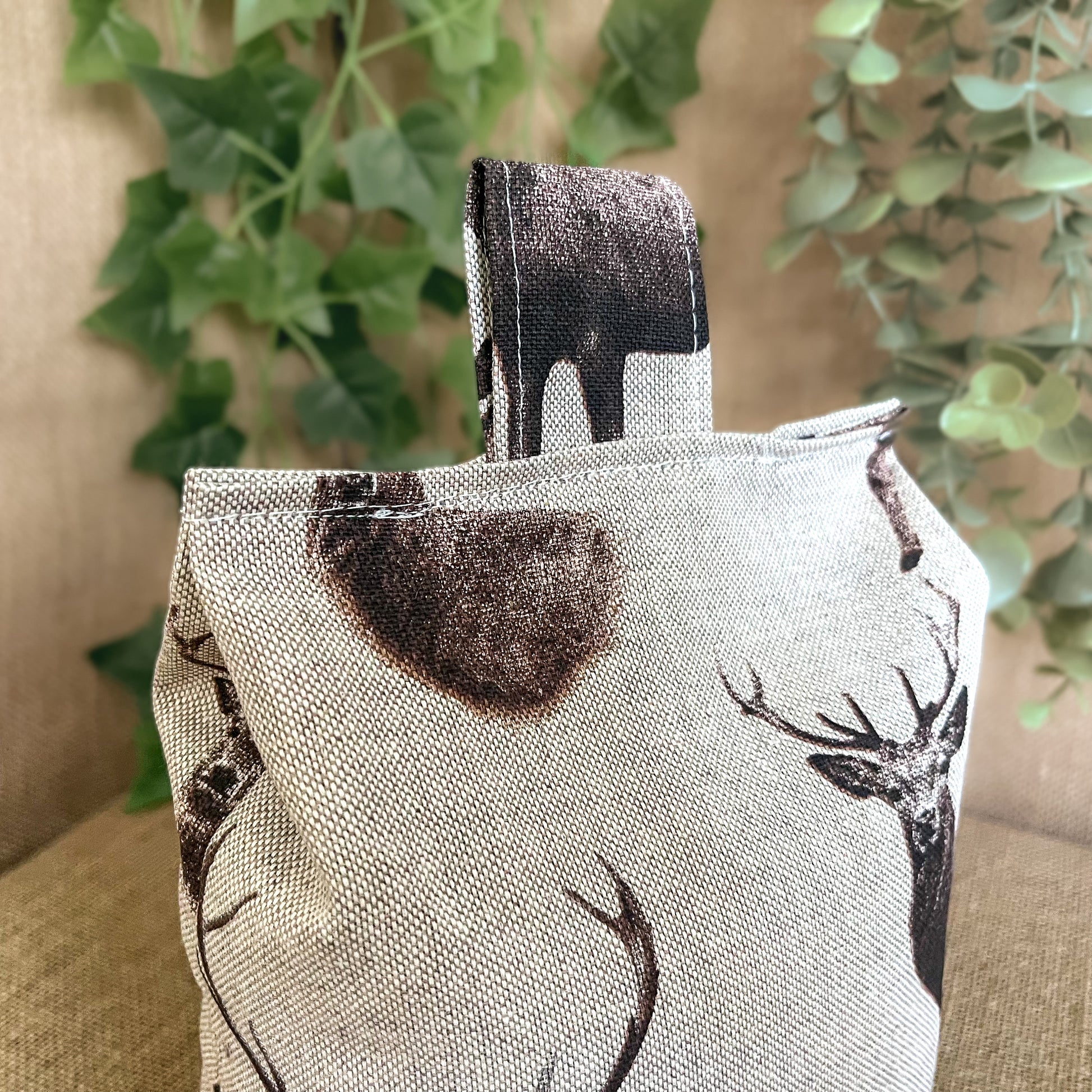 Large Stag Print Door Stop: Rustic Farmhouse Style Home Decor (Filled or Fill at Home)
