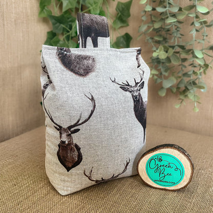 Large Stag Print Door Stop: Rustic Farmhouse Style Home Decor (Filled or Fill at Home)