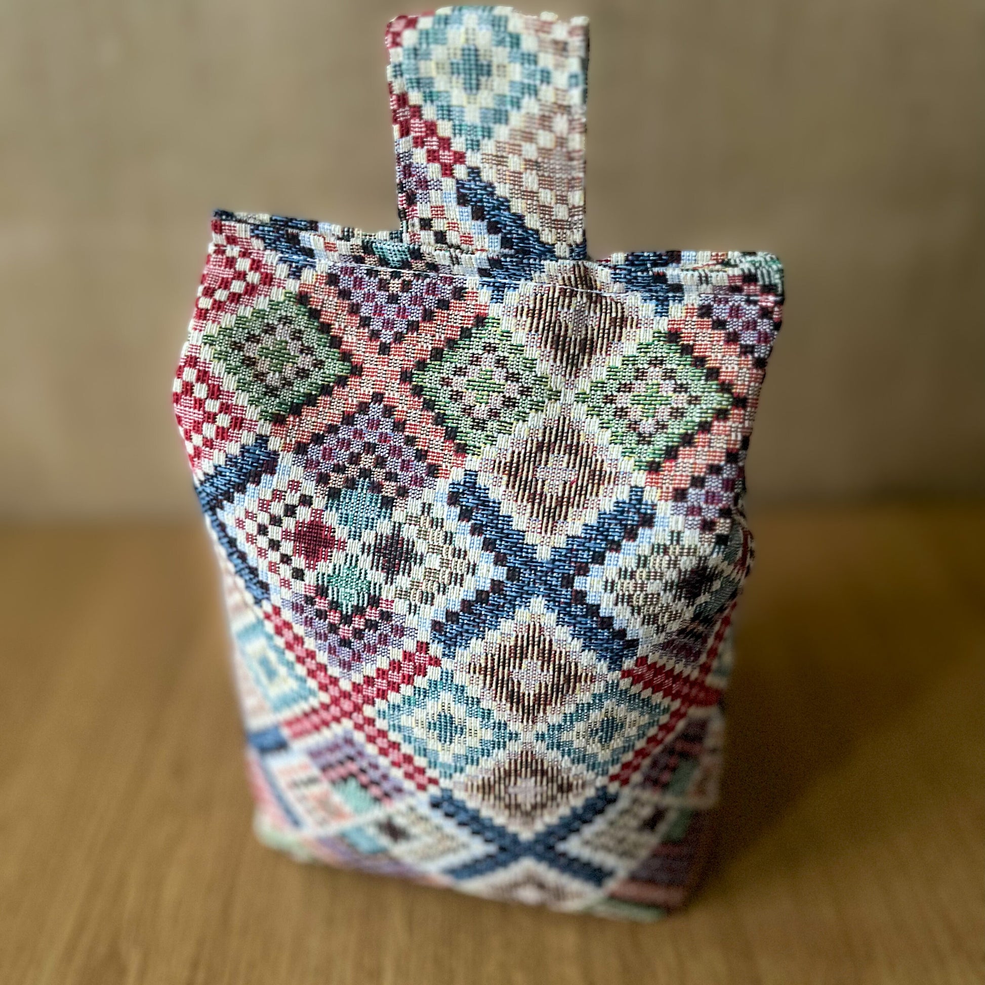 Large Colourful Tapestry Fabric Door Stop: Rustic Elegance for Home Decor (Filled or Fill at Home)