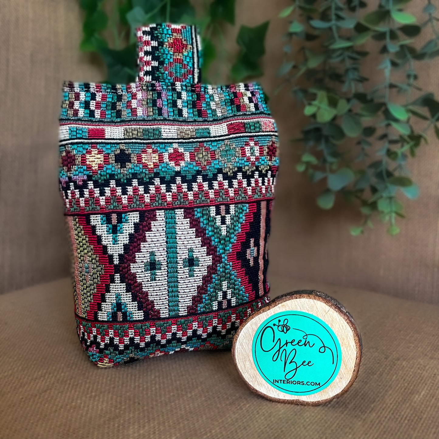 Large Indian Tapestry Fabric Door Stop: Rustic Elegance for Home Decor (Filled or Fill at Home)