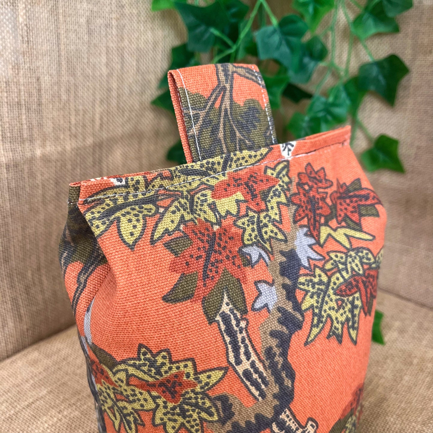 Large Rust Terracotta Orange Fabric Door Stop: Rustic Elegance for Home Decor (Filled or Fill at Home)