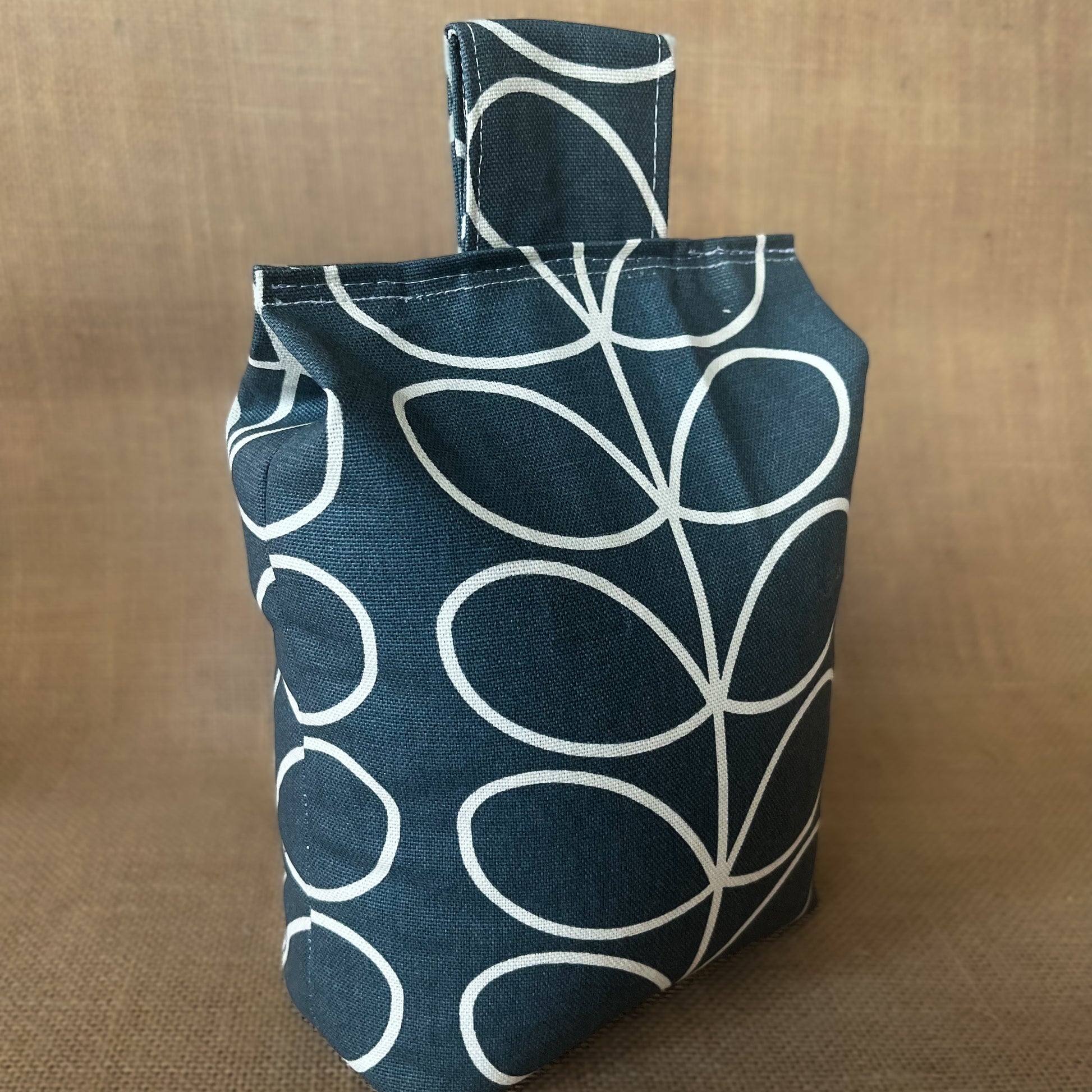 Large Grey Linear Stem Print Door Stop: Vintage Retro Style Fabric Home Decor (Filled or Fill at Home) Orla Kiely