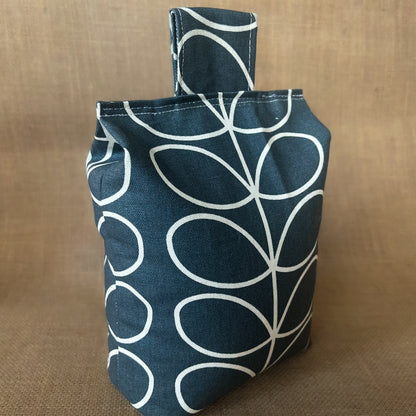 Large Grey Linear Stem Print Door Stop: Vintage Retro Style Fabric Home Decor (Filled or Fill at Home) Orla Kiely