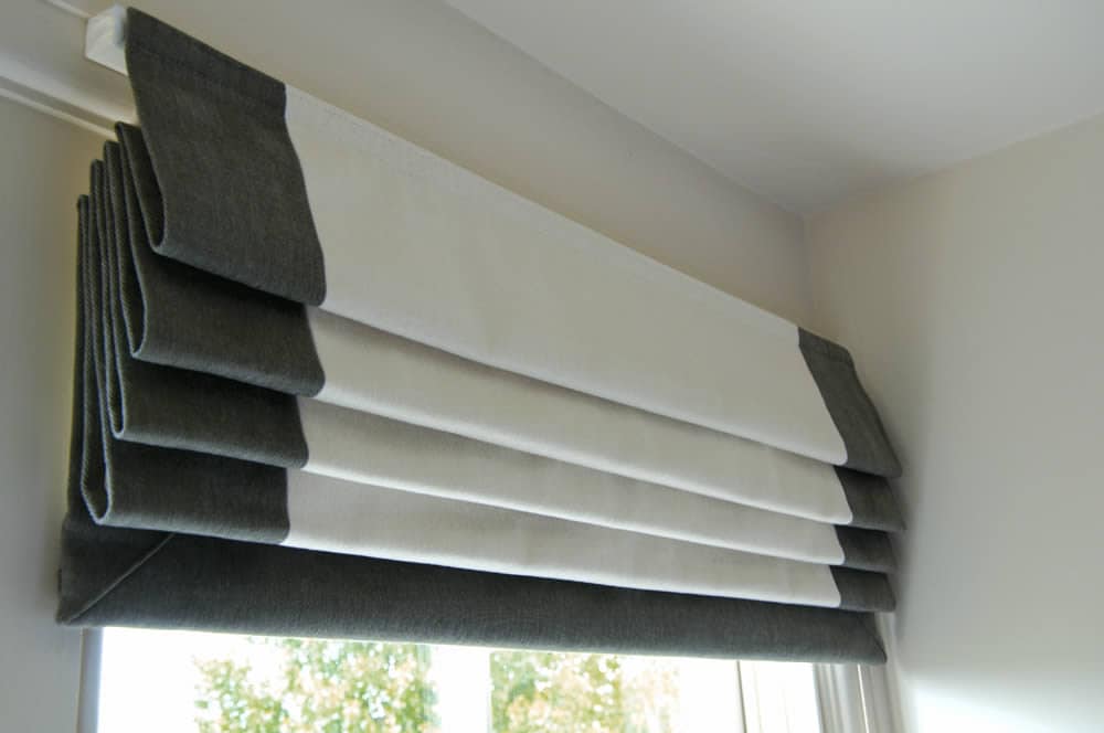Roman Blinds Made to Measure - Fabric Options / Own Fabric, Custom Size Shades, Cotton or Blackout Lined, Cord & Cleat Chain Headrail