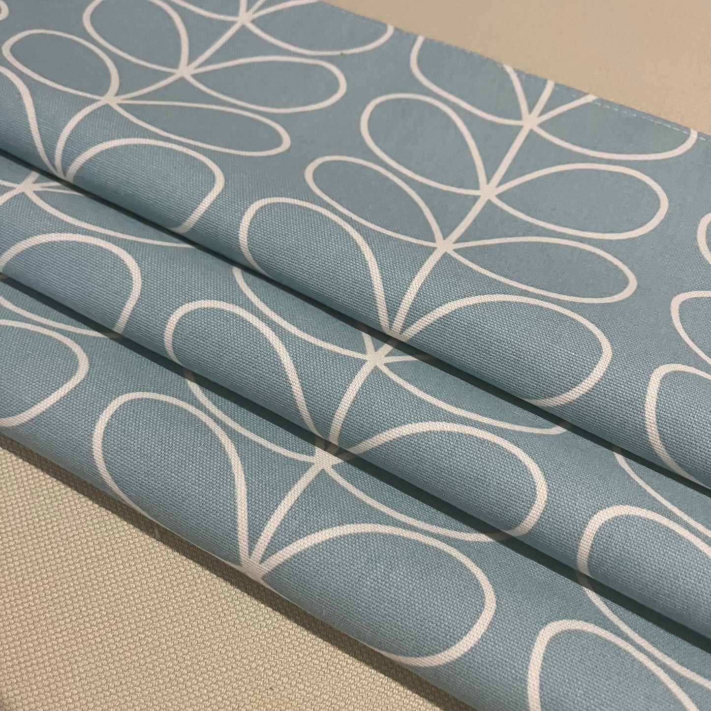 Roman Blinds Made to Measure - Fabric Options / Own Fabric, Custom Size Shades, Cotton or Blackout Lined, Cord & Cleat Chain Headrail