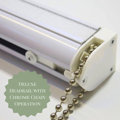 Roman Blinds Made to Measure - Fabric Options / Own Fabric, Custom Size Shades, Cotton or Blackout Lined, Cord & Cleat Chain Headrail