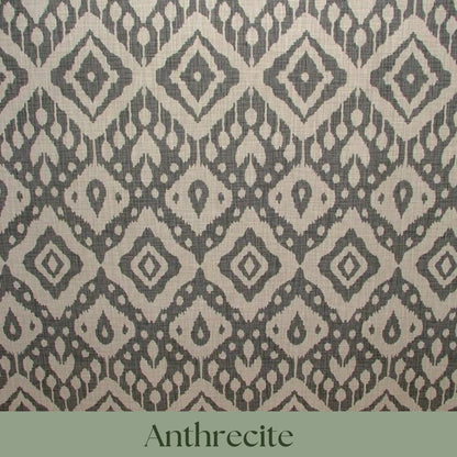 Custom Handmade Roman Blinds Moroccan Ikat Fabric - 4 Colours, Made-to-Measure, Standard or Blackout Lining, Cord/Cleat or Chain Head Rails