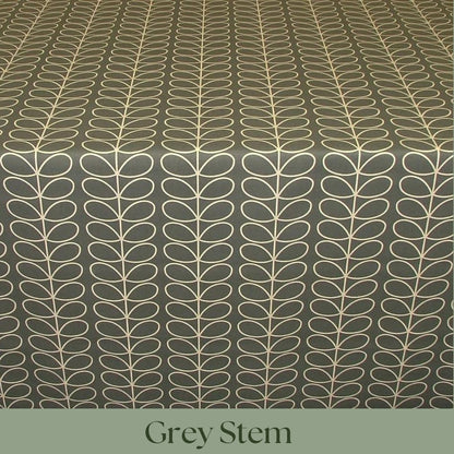 Custom Roman Blinds Orla Kiely Fabric Grey Red Yellow Stem - 4 Colours, Made-to-Measure, Standard/ Blackout Lining, Chain Headrail