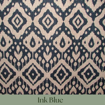 Custom Handmade Roman Blinds Moroccan Ikat Fabric - 4 Colours, Made-to-Measure, Standard or Blackout Lining, Cord/Cleat or Chain Head Rails