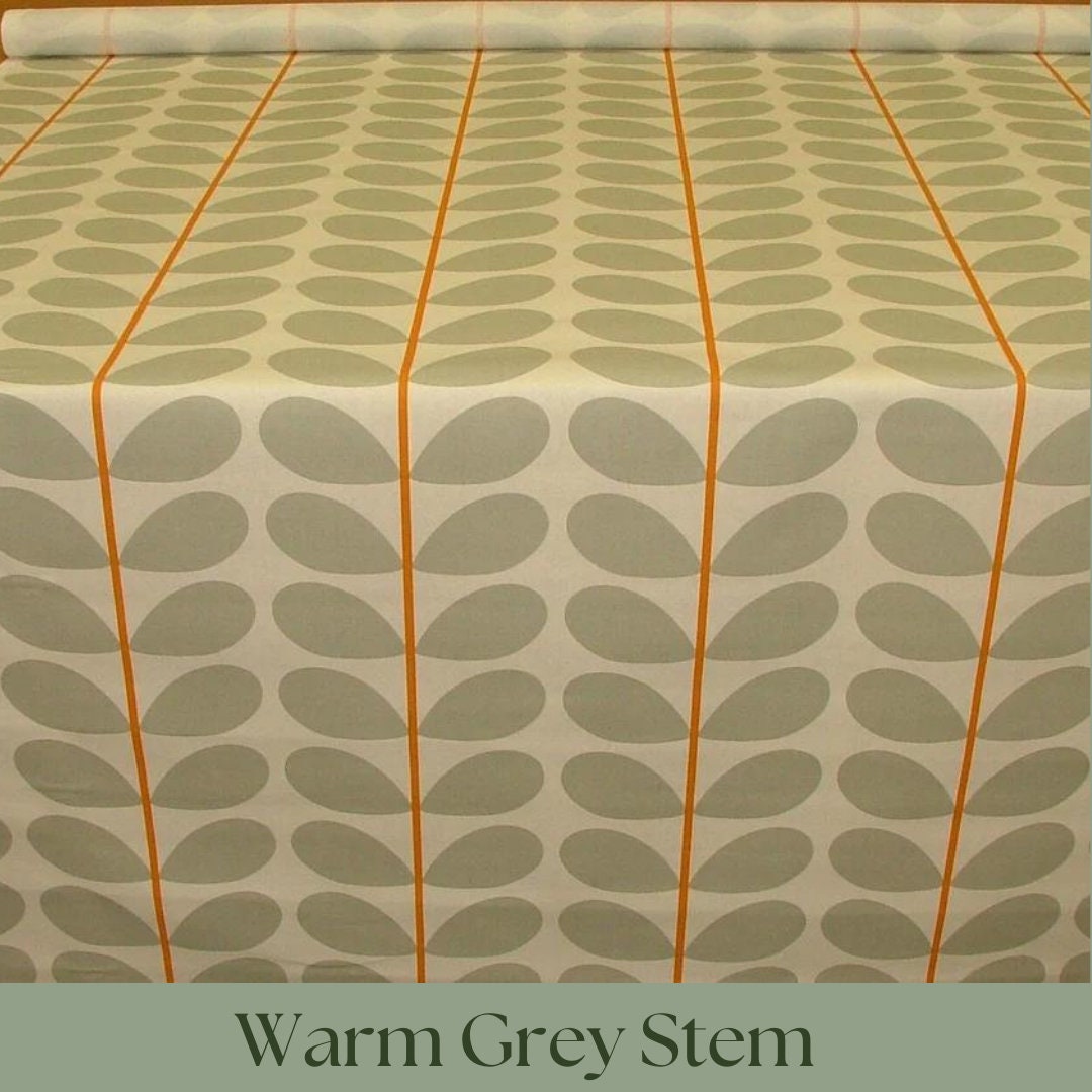 Custom Roman Blinds Orla Kiely Fabric Multi Stem Two Colour Stem - 4 Colours, Made-to-Measure, Standard/ Blackout Lining, Chain Headrail