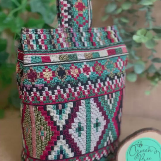 Large Indian Tapestry Fabric Door Stop: Rustic Elegance for Home Decor (Filled or Fill at Home)
