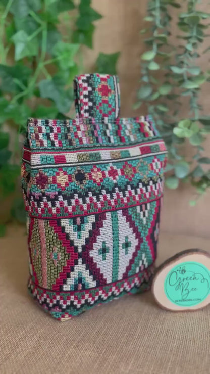 Large Indian Tapestry Fabric Door Stop: Rustic Elegance for Home Decor (Filled or Fill at Home)