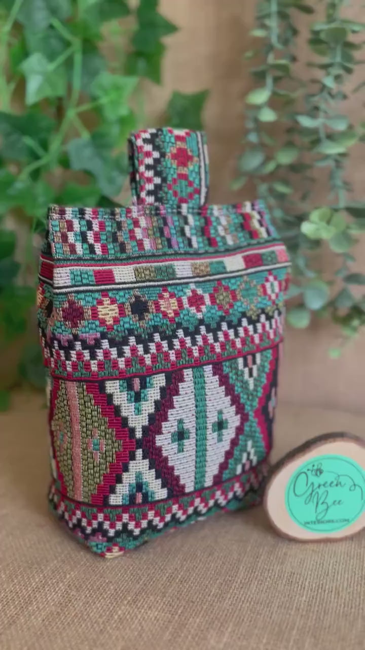 Large Indian Tapestry Fabric Door Stop: Rustic Elegance for Home Decor (Filled or Fill at Home)