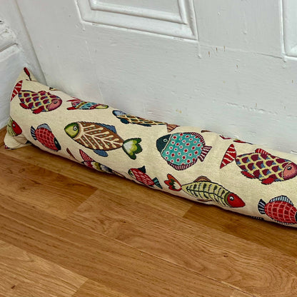 Fish Tapestry Draught Excluder – Handmade Farmhouse Charm