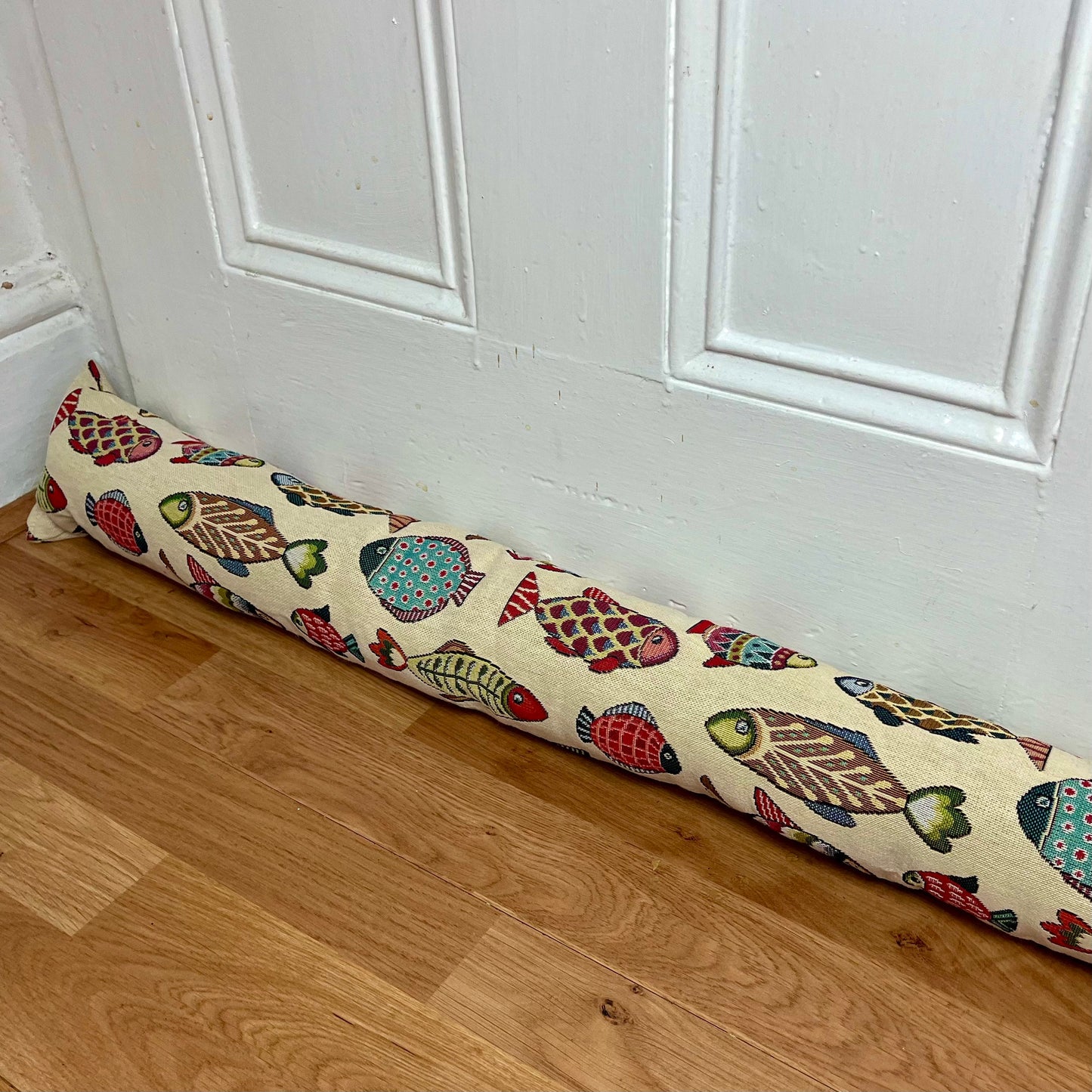 Fish Tapestry Draught Excluder – Handmade Farmhouse Charm